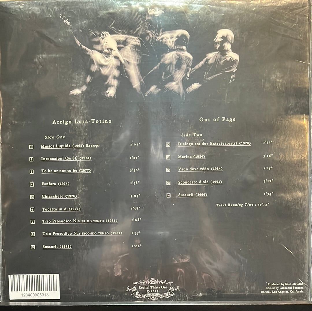 USED VINYL: Arrigo Lora Totino “Out Of Page" LP