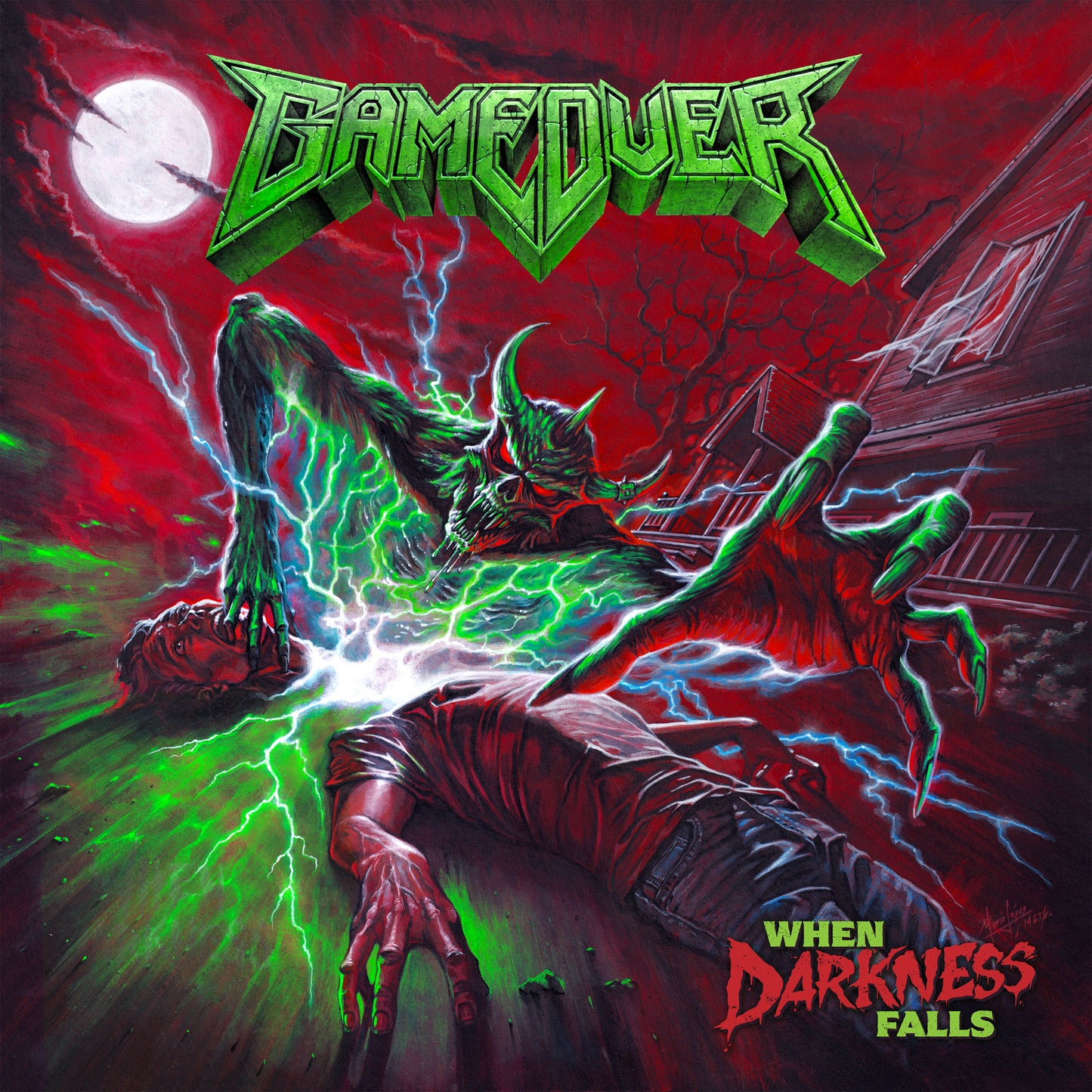 PRE-ORDER: Game Over "When Darkness Falls" LP (Marbled Red Vinyl)