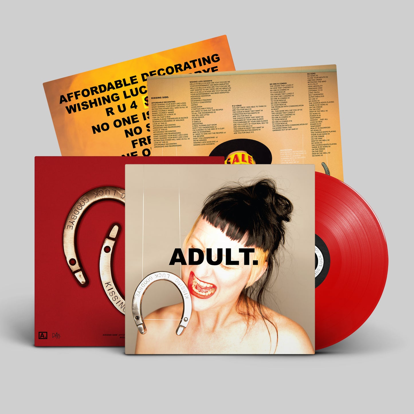 PRE-ORDER: ADULT. "Kissing Luck Goodbye" LP (Opaque Red Vinyl)