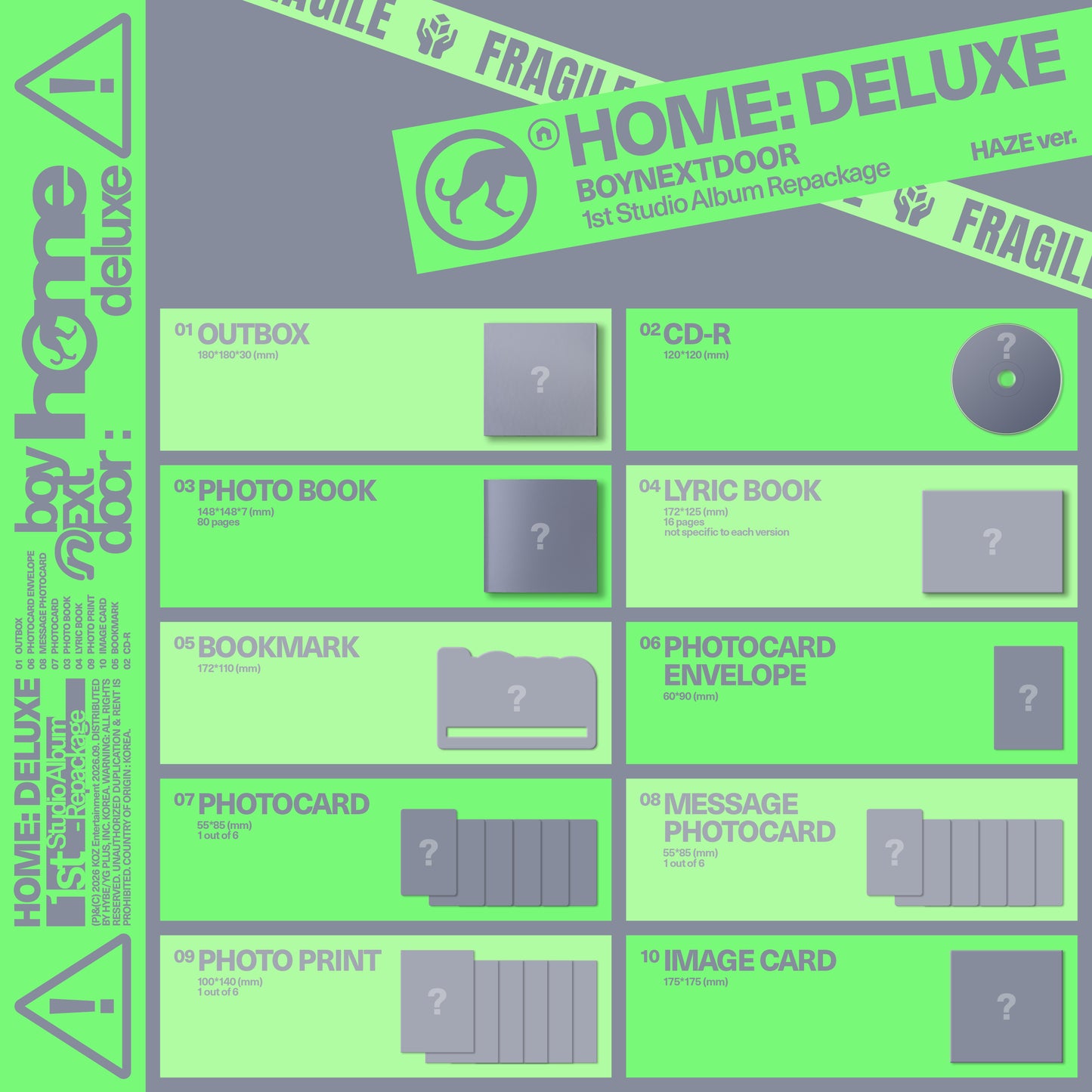 PRE-ORDER: BOYNEXTDOOR "1st Studio Album Repackage ‘HOME: DELUXE’" CD (HAZE Ver.)