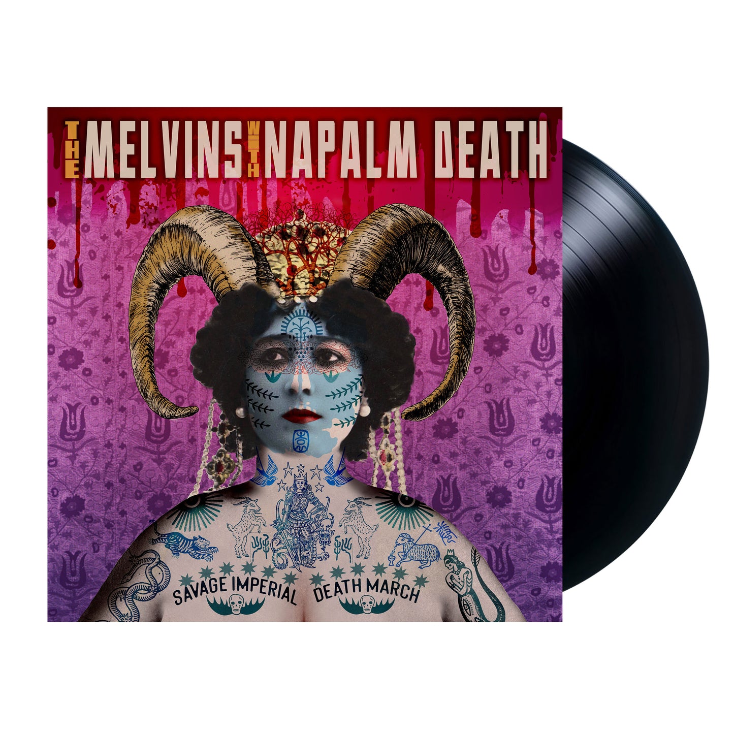 PRE-ORDER: Melvins with Napalm Death "Savage Imperial Death March" LP