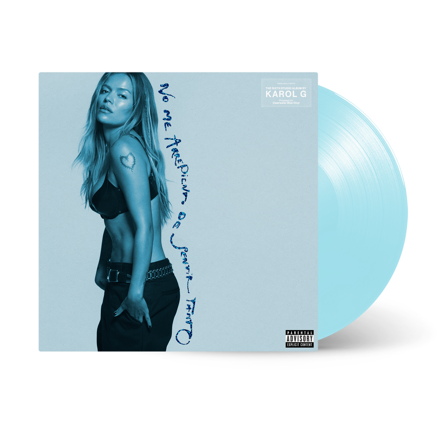 PRE-ORDER: KAROL G "NO ME ARREPIENTO DE SENTIR TANTO" LP ("Clearwater Blue" Color Vinyl)