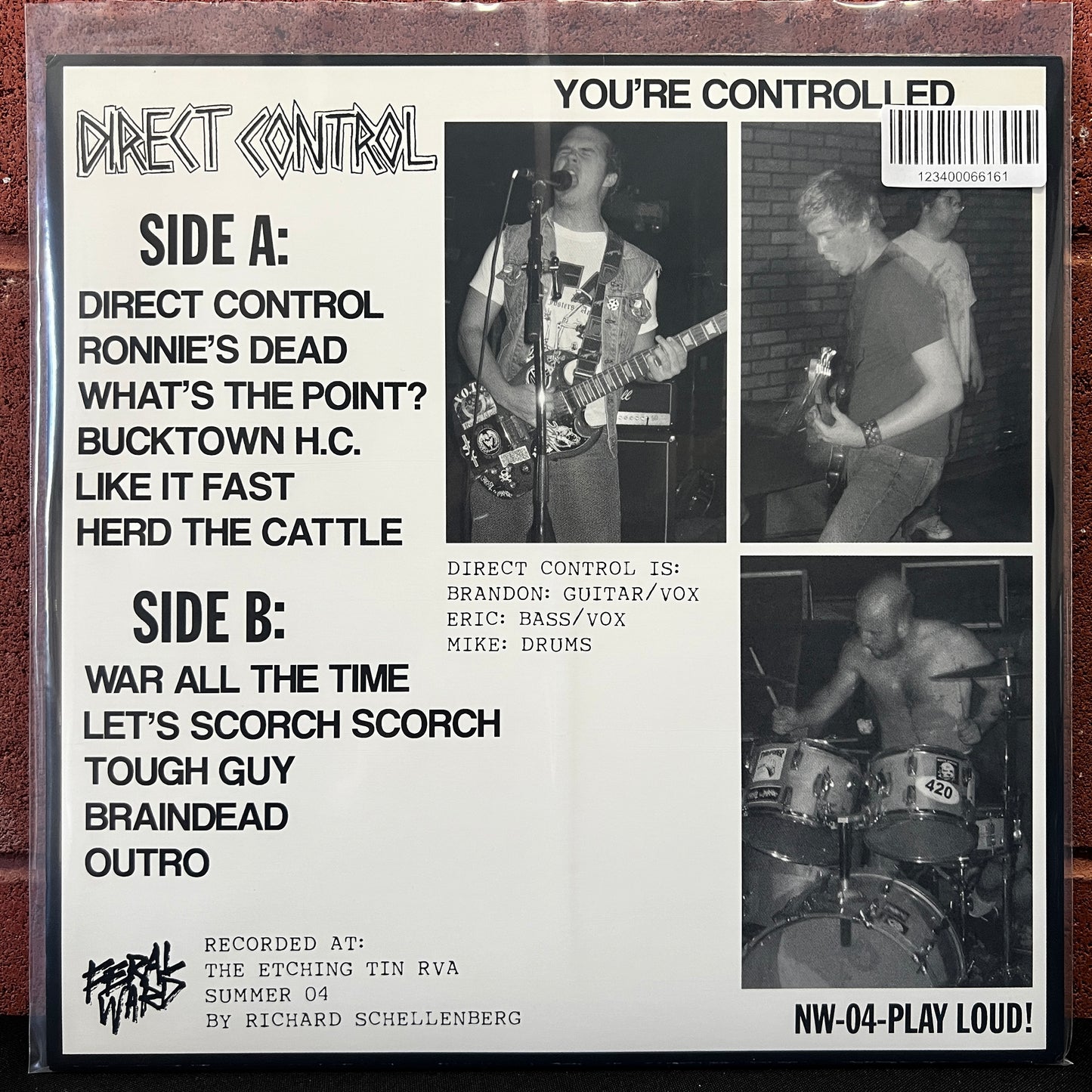 Used Vinyl: Direct Control "You're Controlled" LP (2006 Press)