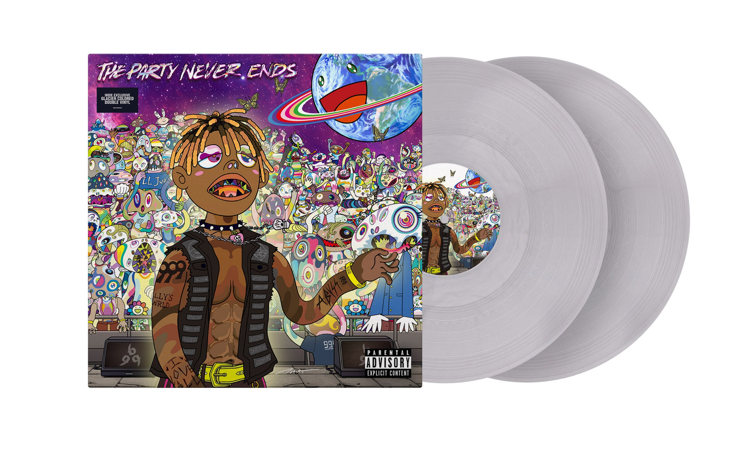 Juice WRLD "The Party Never Ends" 2xLP (Indie Exclusive Metallic Glacier Color Vinyl)