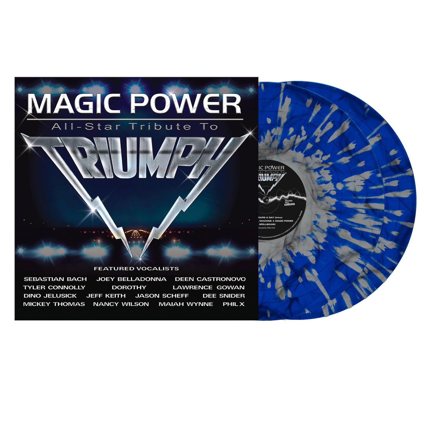 Triumph "Magic Power: All Star Tribute to Triumph" 2xLP (Indie Exclusive Dark Blue/White Splatter Vinyl)