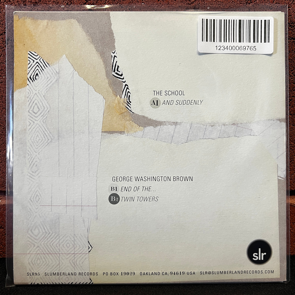 Used Vinyl: The School / George Washington Brown "Searching For The Now 6" 7" (Black and Gray Merge vinyl)