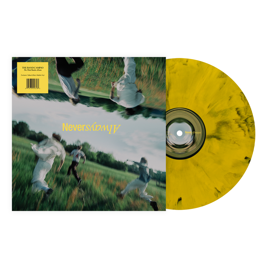 The Band CAMINO "NeverAlways" LP (Indie Exclusive Yellow + Black Marble Blend Vinyl)