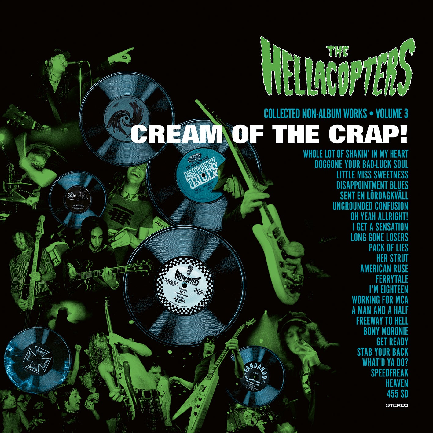 PRE-ORDER: The Hellacopters "Cream Of The Crap! Collected Non-Album Works: Volume 3" 2xLP (Transparent Green Vinyl)