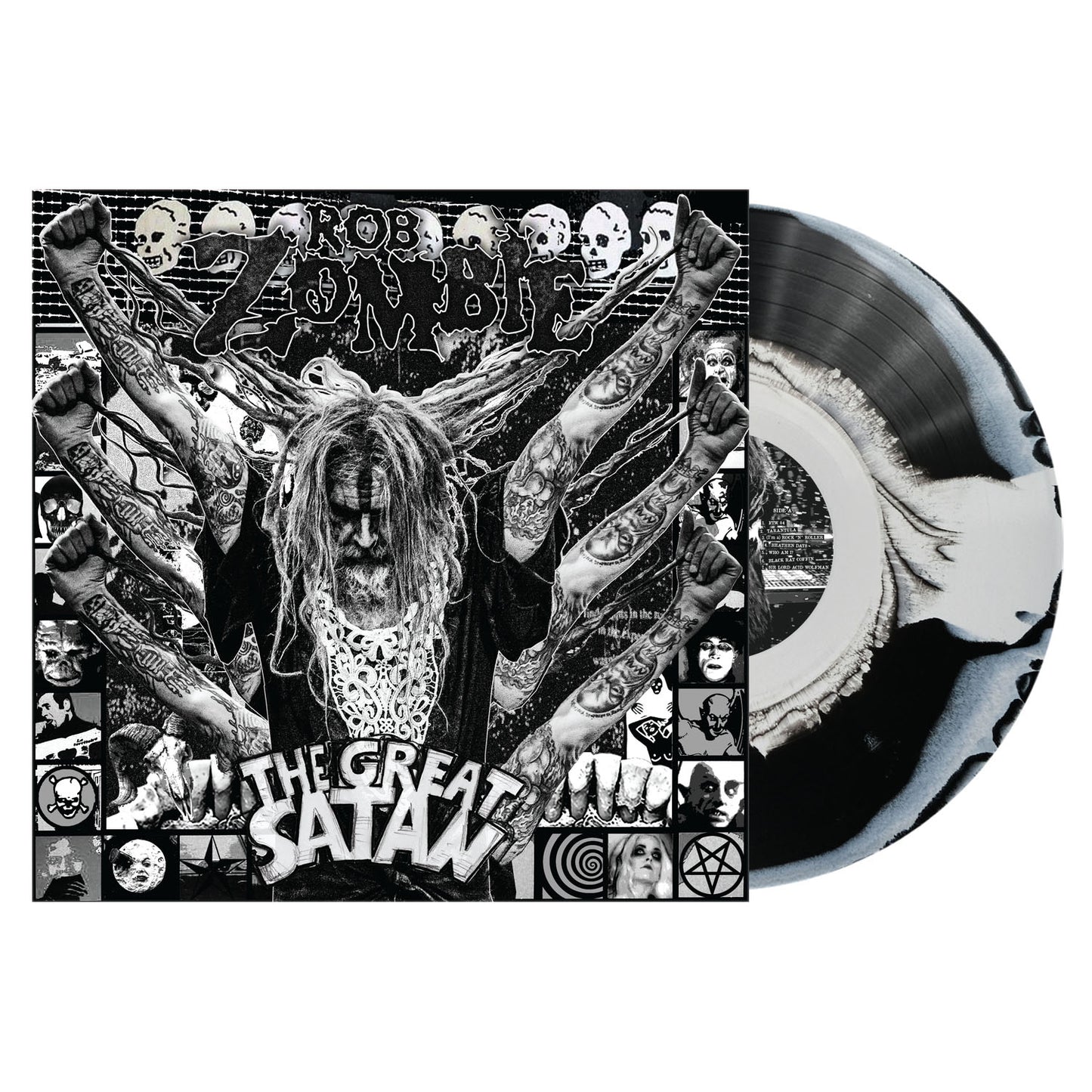 PRE-ORDER: Rob Zombie "The Great Satan" LP (Indie Exclusive Black/White Swirl Vinyl)