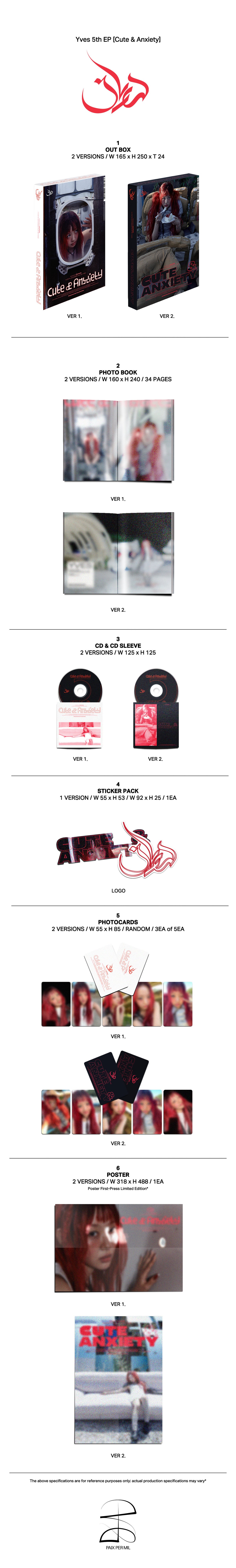 PRE-ORDER: Yves "Cute & Anxiety" CD (Ver. 2)