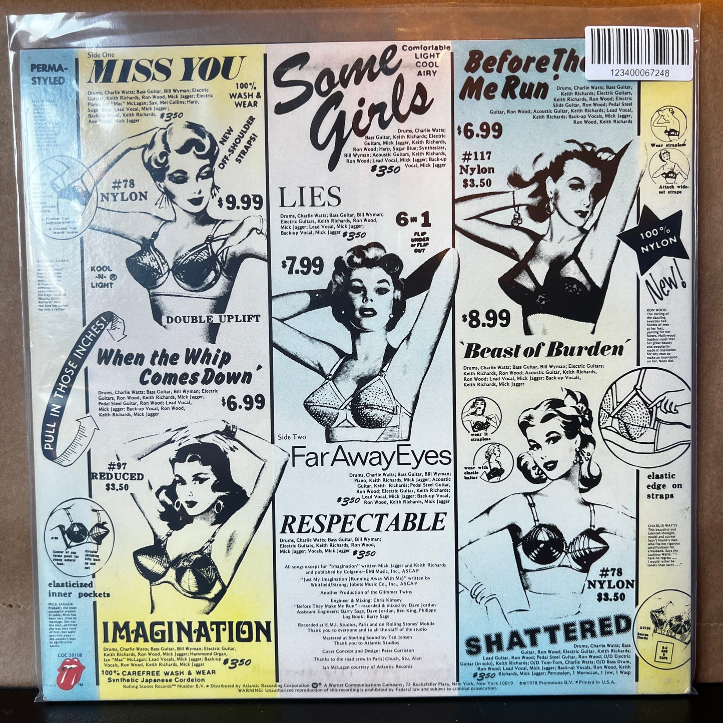 Used Vinyl: The Rolling Stones "Some Girls" LP (1978 Press w/Celebrity Die Cut Sleeve)