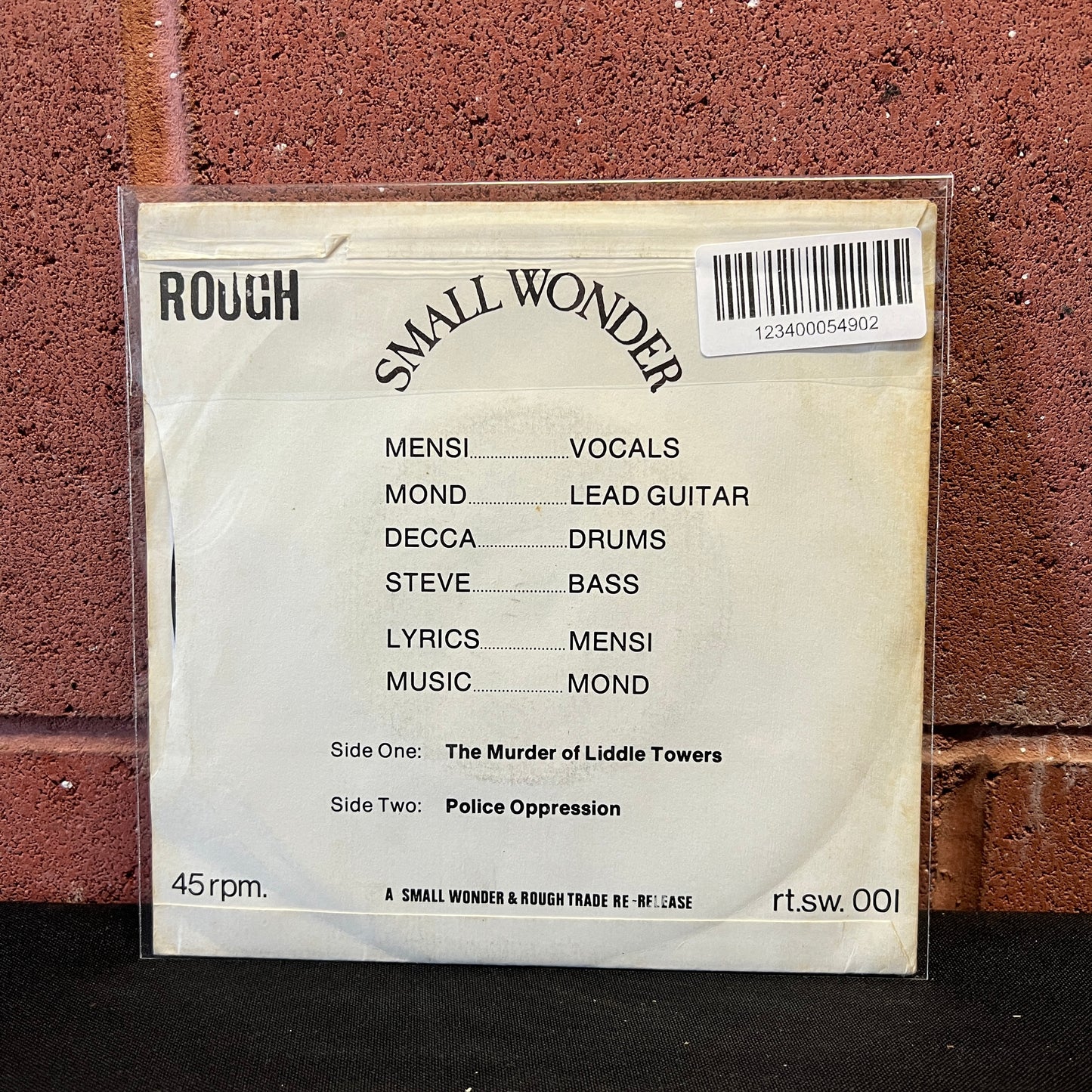 Used Vinyl: Angelic Upstarts "The Murder Of Liddle Towers" 7" (1978 Small Wonder/Rough Trade Press EG Matrix)