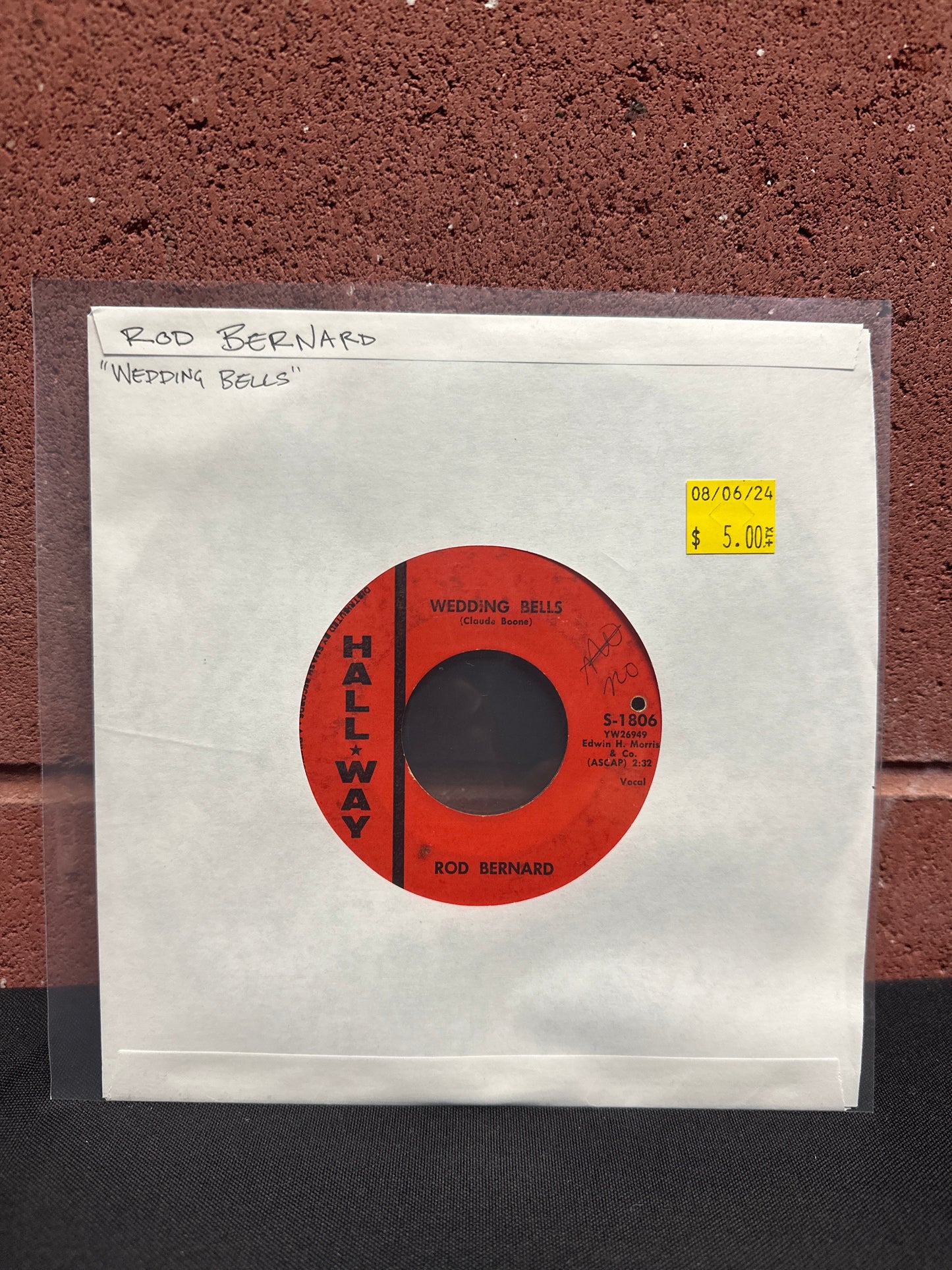 Used Vinyl: Rod Bernard "Wedding Bells" 7"