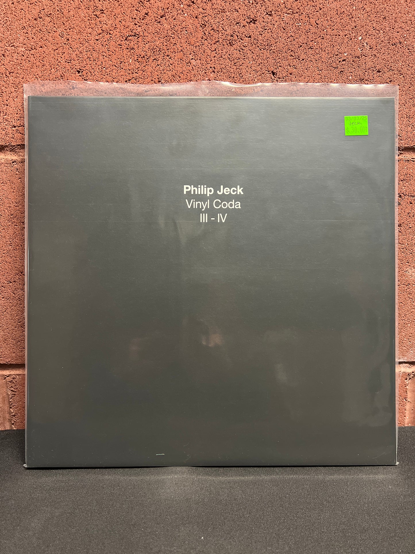Used Vinyl: Philip Jeck "Vinyl Coda III-IV" 2xLP