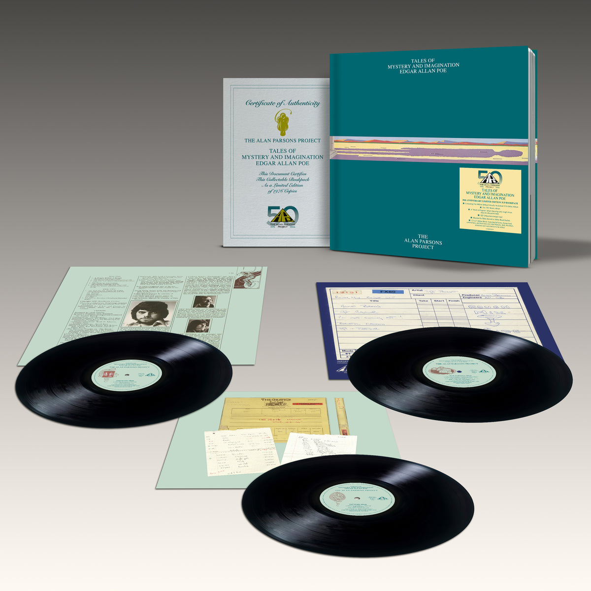 PRE-ORDER: The Alan Parsons Project "Tales Of Mystery And Imagination Edgar Allen Poe (50th Anniversary Deluxe Edition)" 3xLP + Book
