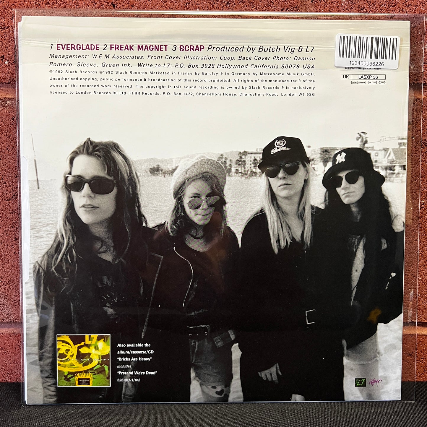 Used Vinyl: L7 "Everglade" 12" (1992 UK Press)