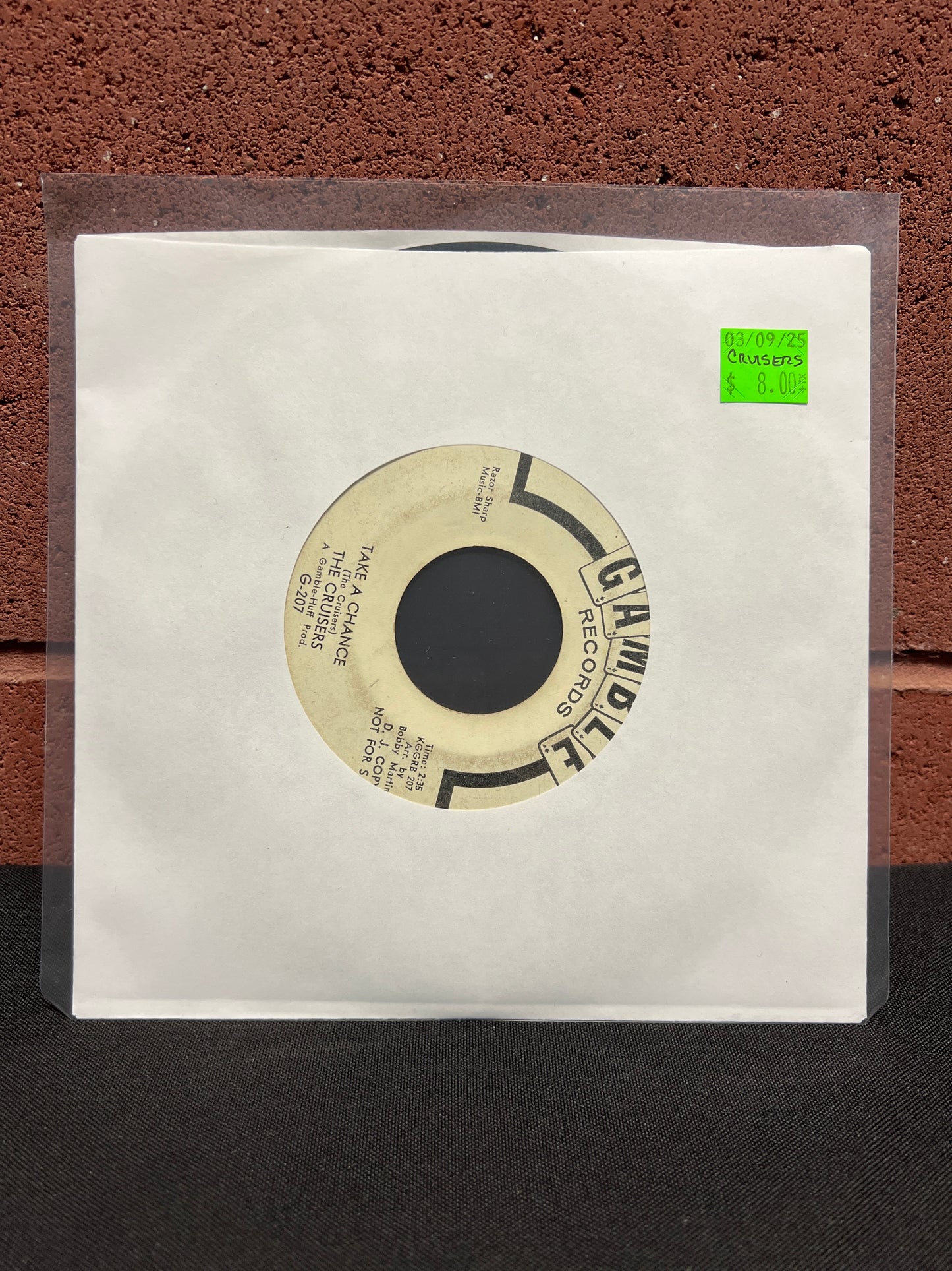 Used Vinyl: The Cruisers "I Need You So/Take A Chance" 7"