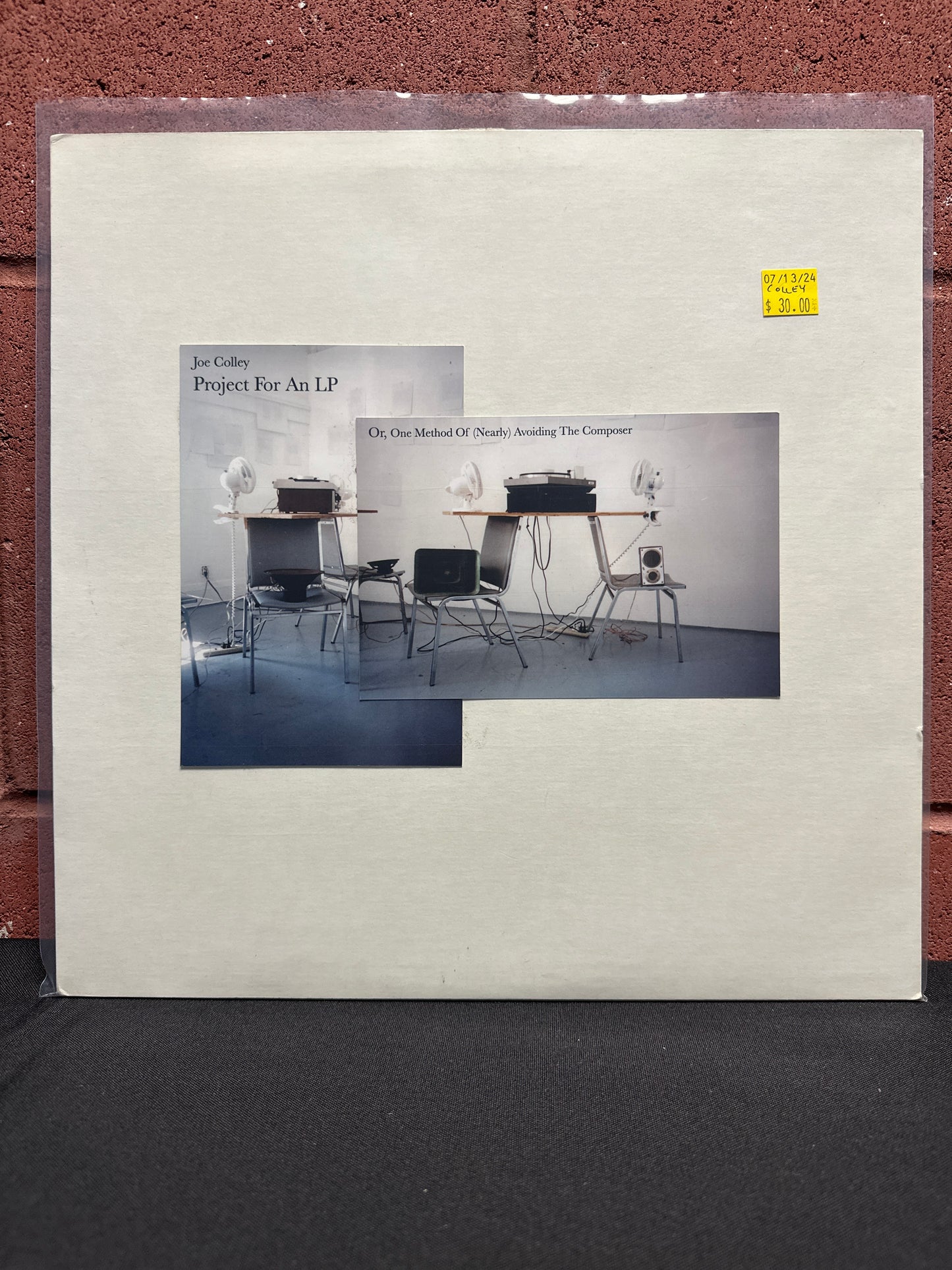 Used Vinyl: Joe Colley "Project For An LP; Or One Method Of (Nearly) Avoiding The Composer" LP