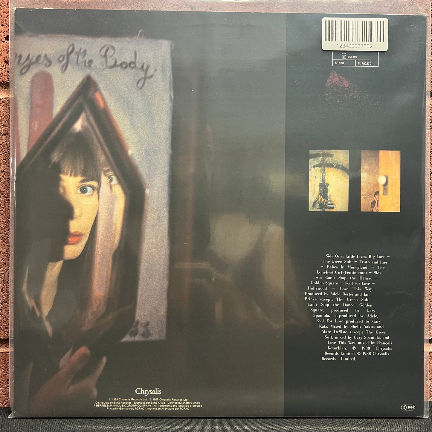 Used Vinyl: Adele Bertei "Little Lives" LP (1988 Euro Press)