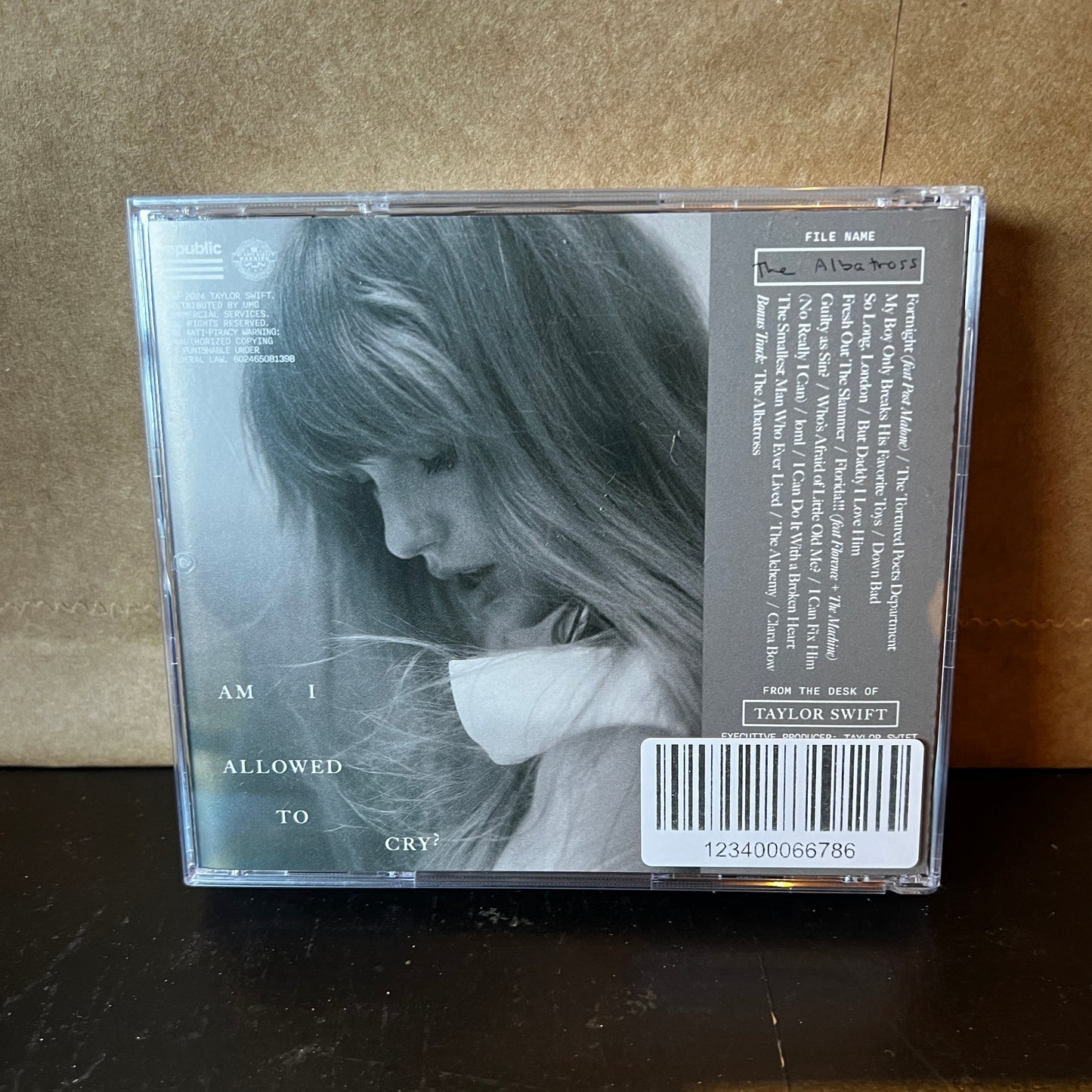 Used CD: Taylor Swift "The Tortured Poets Department (The Albatross)" CD (2024 Press)