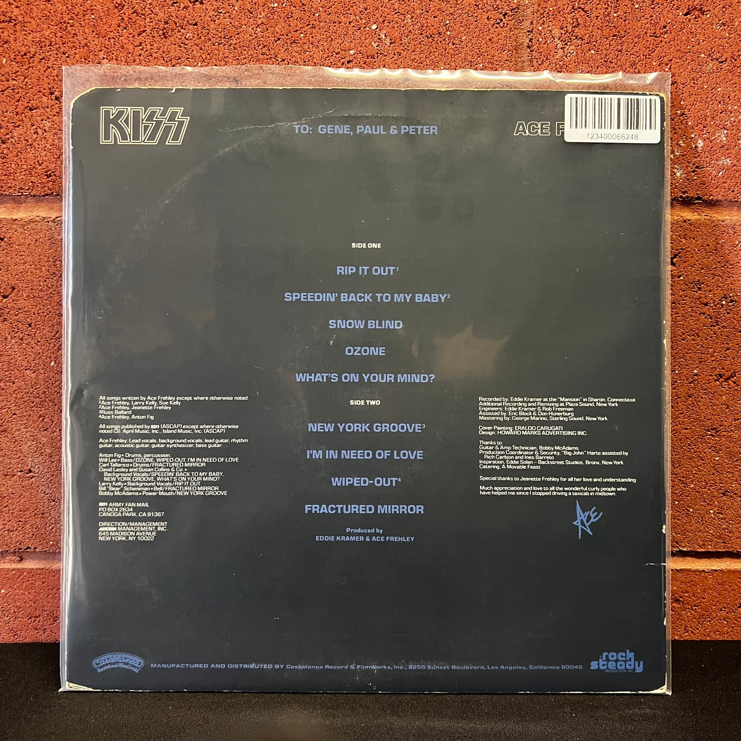 Used Vinyl: Kiss / Ace Frehley "Ace Frehley" LP (1978 Press)