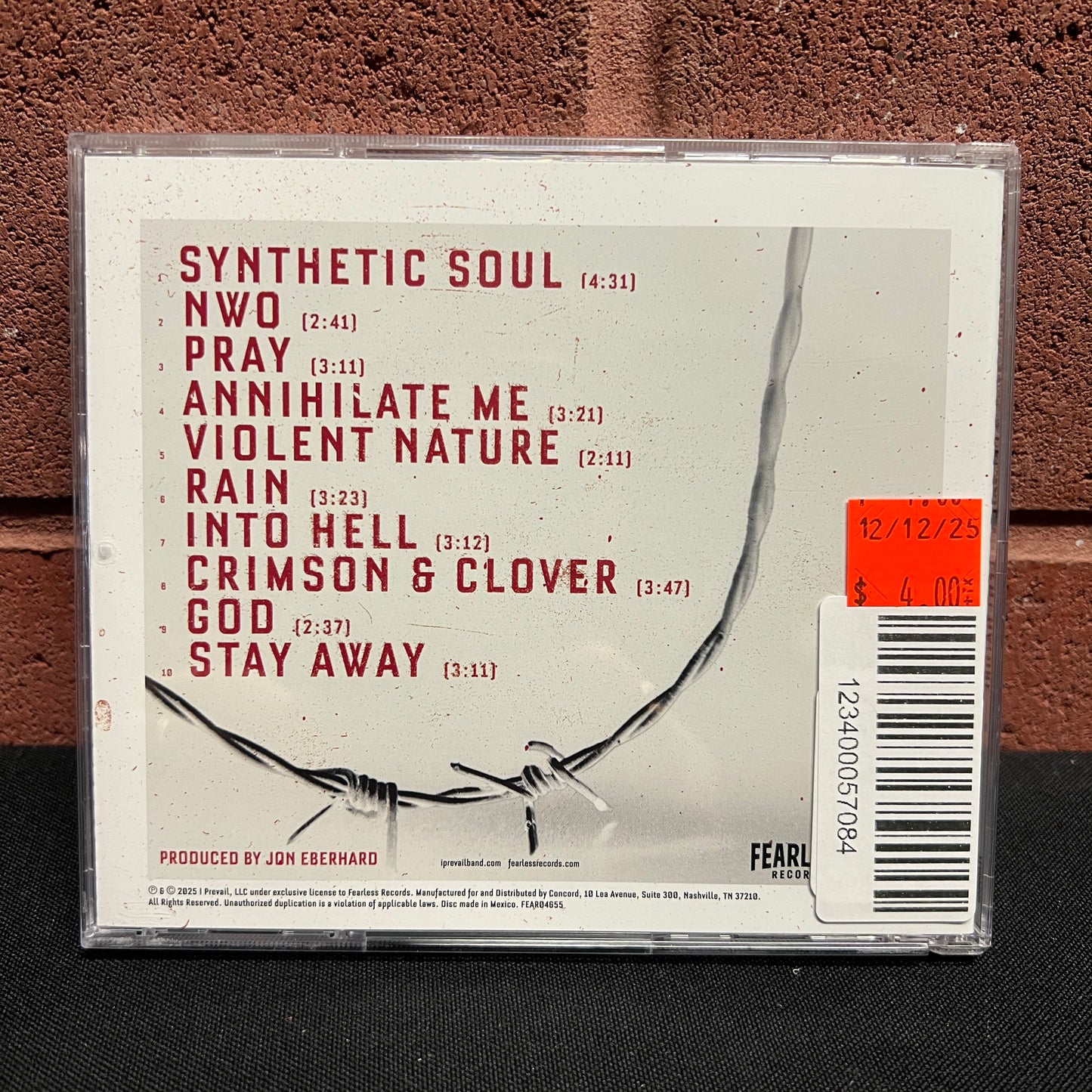 Used CD: I Prevail "Violent Nature" CD