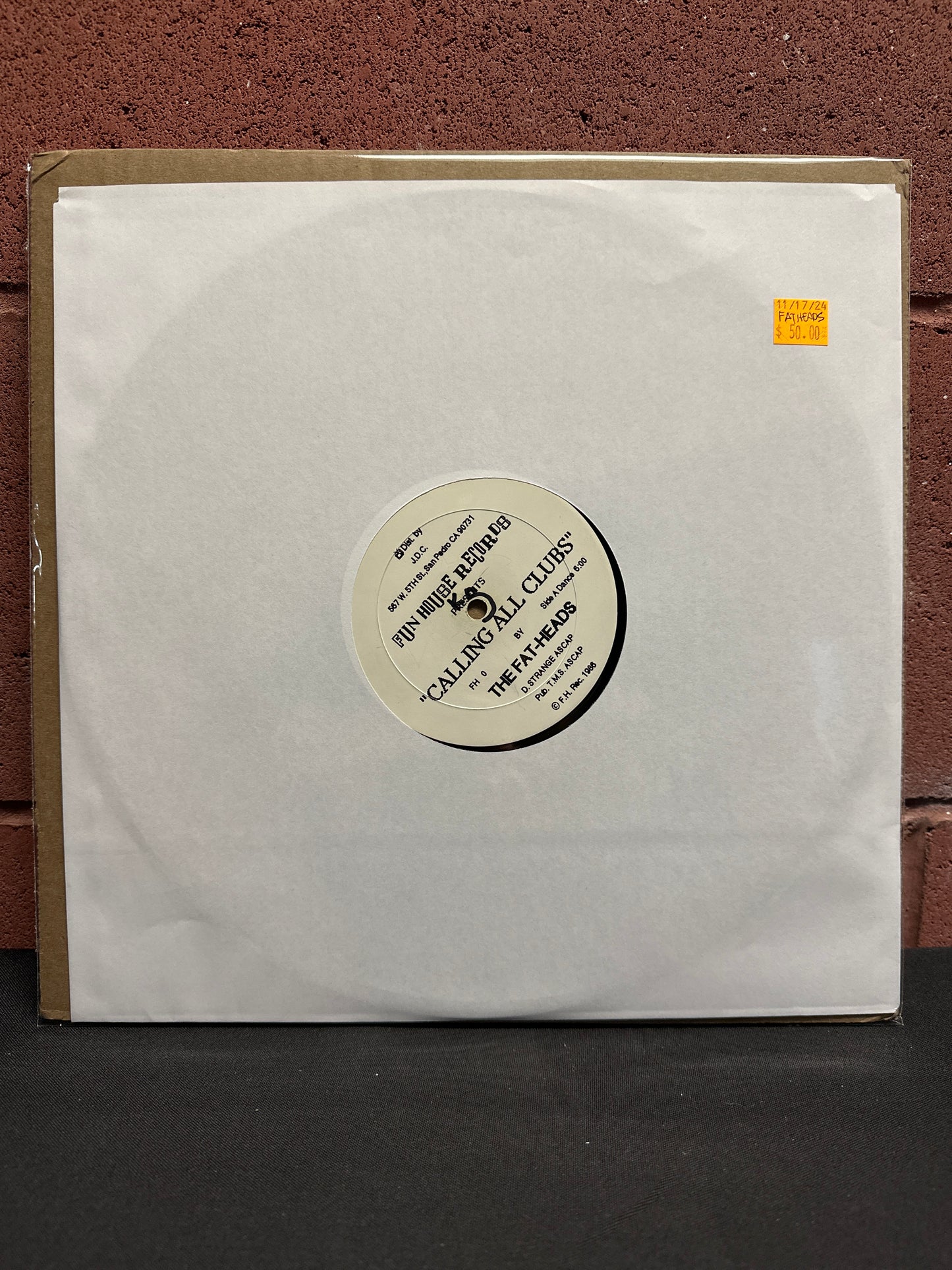 Used Vinyl: The Fatheads "Calling All Clubs" 12"