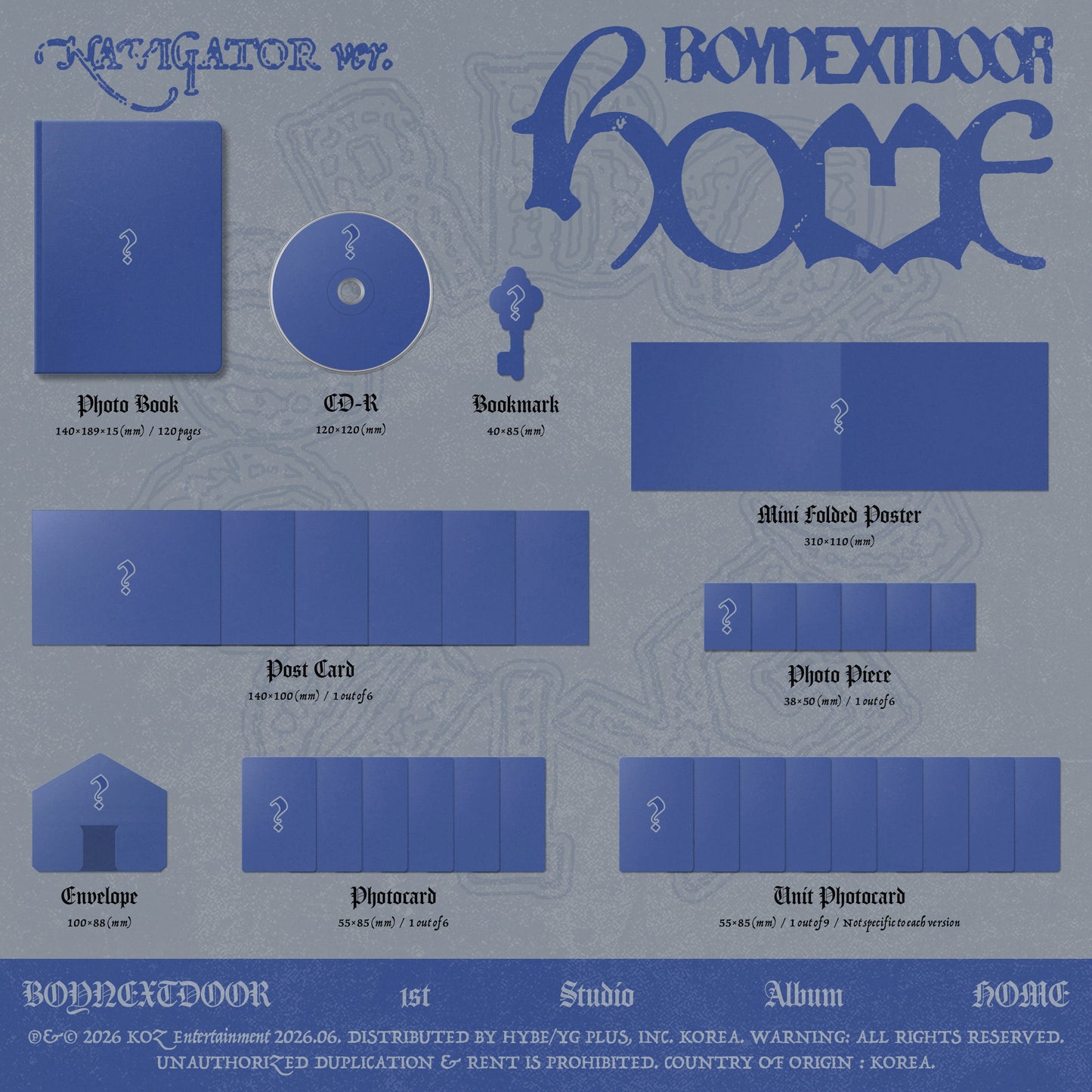 PRE-ORDER: BOYNEXTDOOR "1st STUDIO ALBUM 'HOME'" CD (NAVIGATOR ver.)