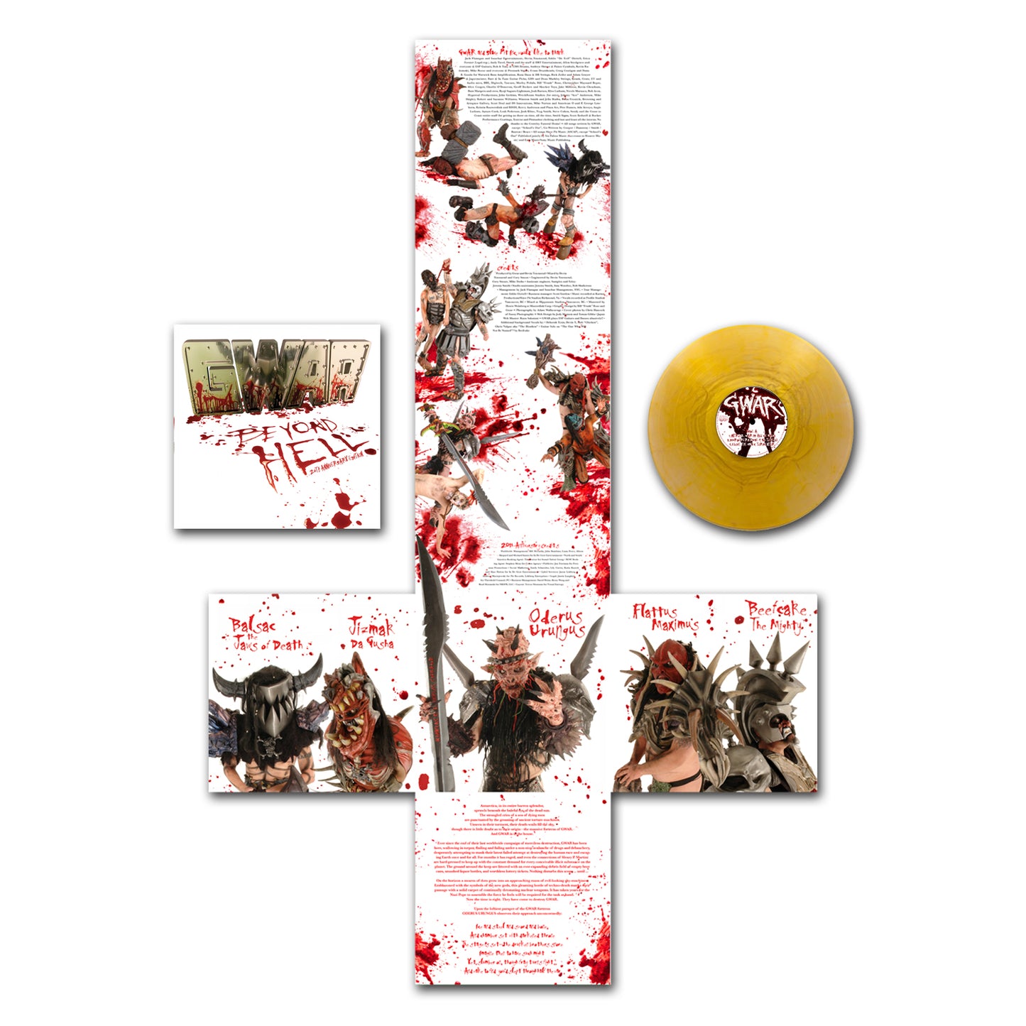 PRE-ORDER: GWAR "Beyond Hell (20th Anniversary Edition)" LP (Gold Vinyl)