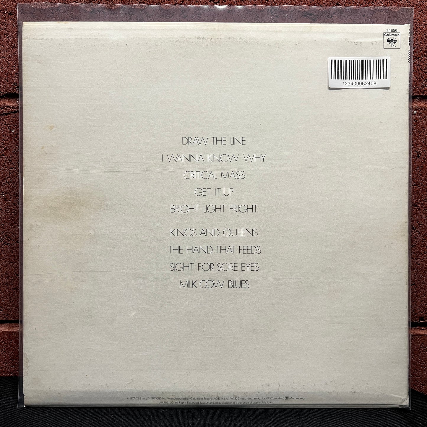 Used Vinyl: Aerosmith "Draw the Line" LP