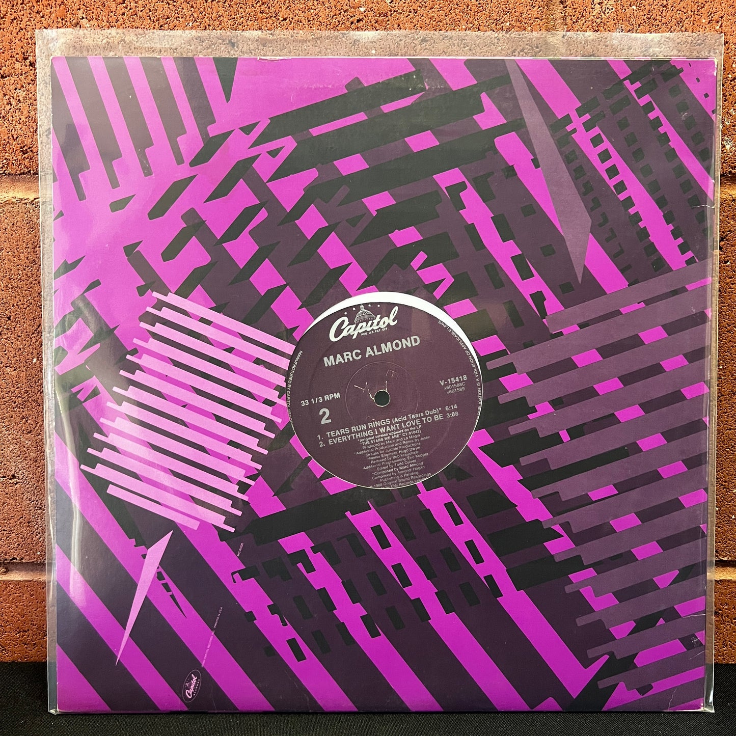 Used Vinyl: Marc Almond "Tears Run Rings" 12" Single