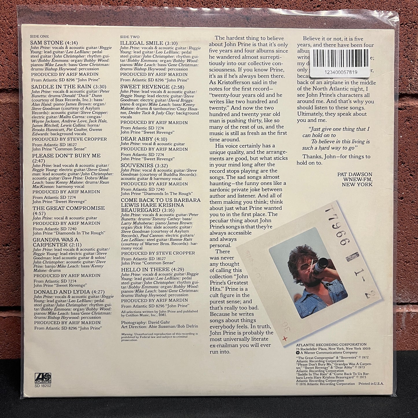 Used Vinyl: John Prine "Prime Prine" LP (1976 pressing)