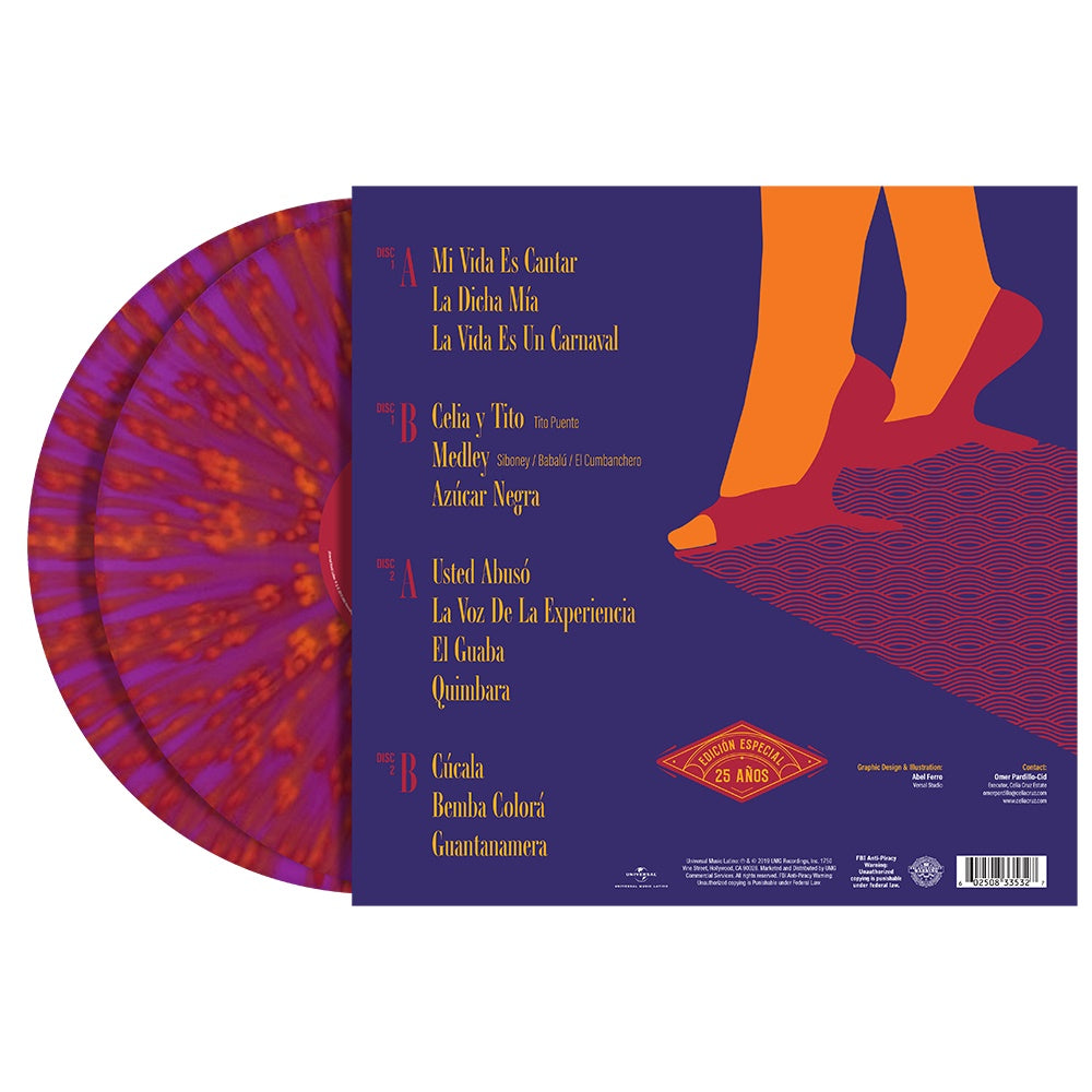 Celia Cruz & Friends "A Night of Salsa (25th Anniversary Edition)" 2xLP (180 gram Magenta Splatter Vinyl)