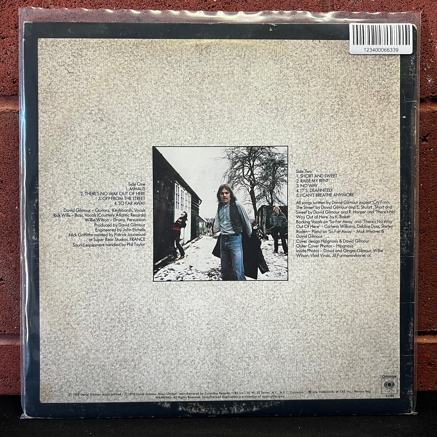 Used Vinyl: David Gilmour "S/T" LP (1978 Press)