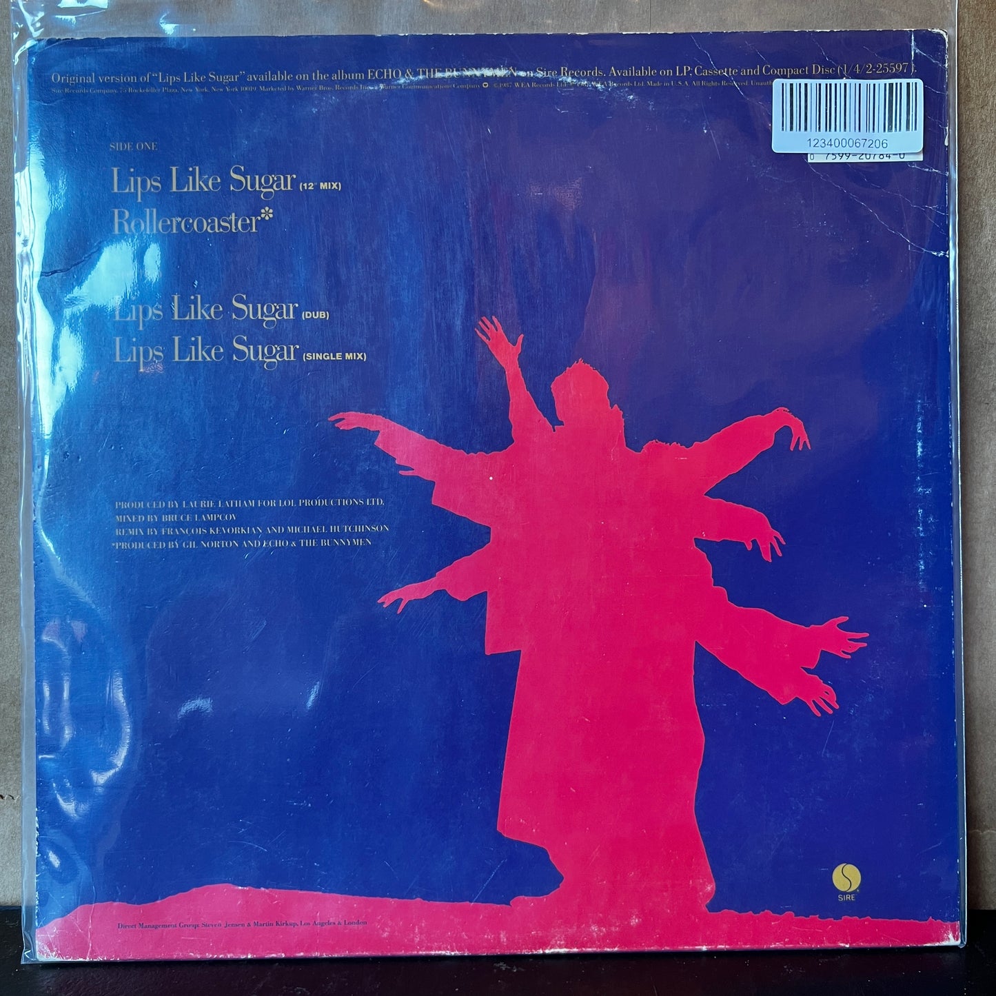 Used Vinyl: Echo & The Bunnymen "Lips Like Sugar" 12" (1987 Press)