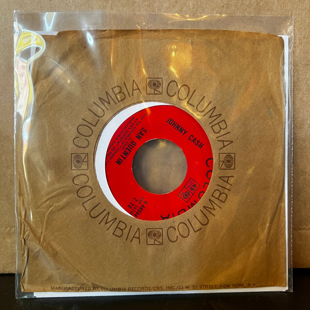 Used Vinyl: Johnny Cash "A Boy Named Sue" 7"