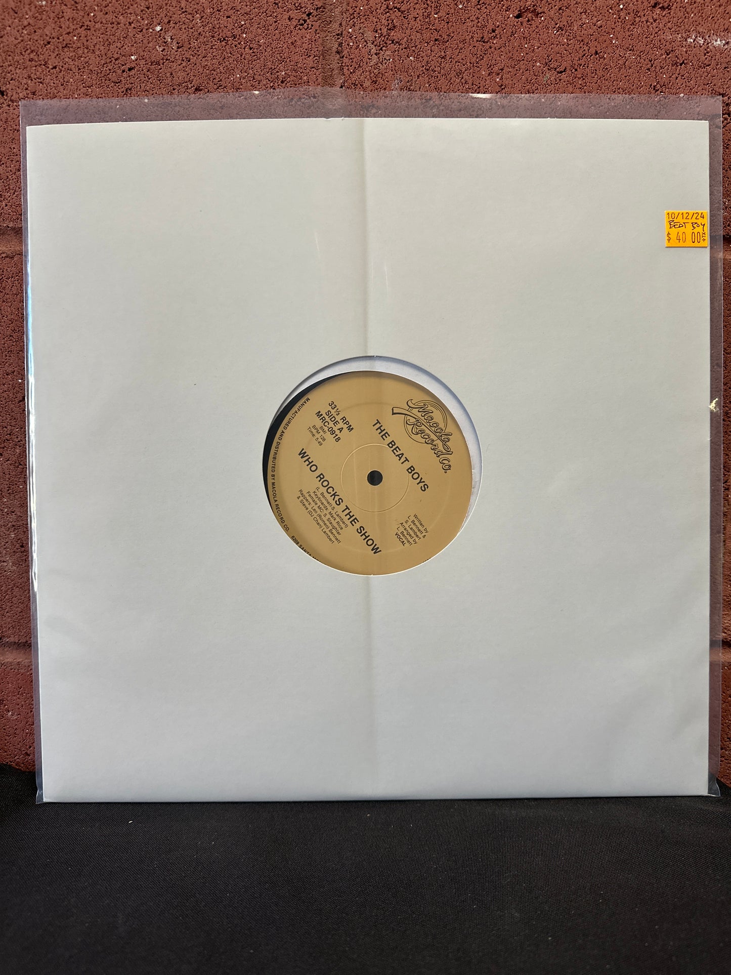 Used Vinyl: The Beat Boys "Who Rocks The Show" 12"