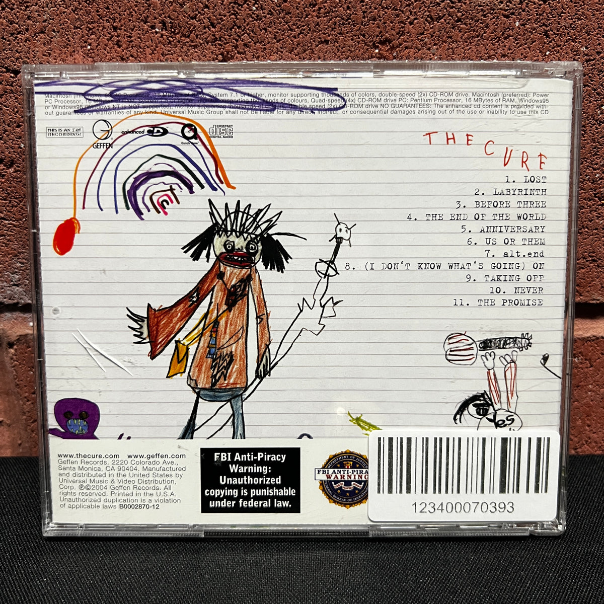 Used CD: The Cure "S/T" CD