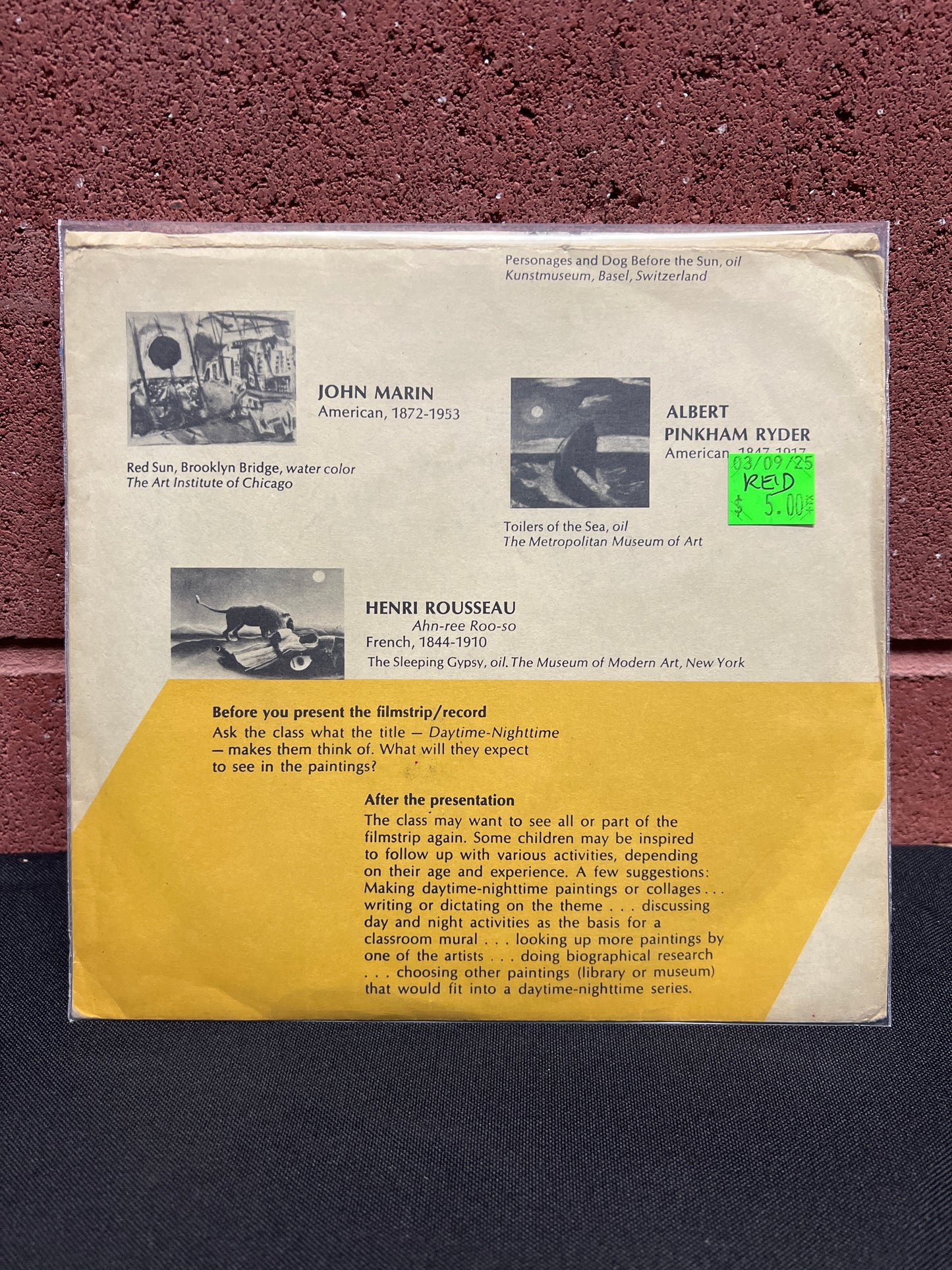 Used Vinyl: Judy Reisman "Daytime - Nighttime" 7"/filmstrip