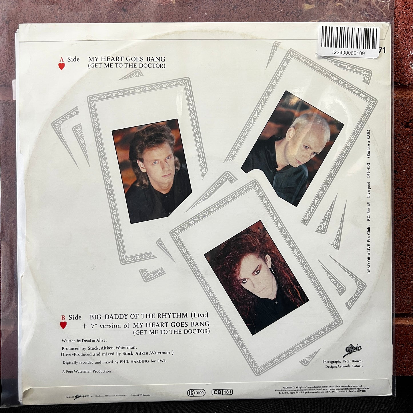 Used Vinyl: Dead Or Alive "My Heart Goes Bang (Get Me To The Doctor)" 12" (1985 UK Press)