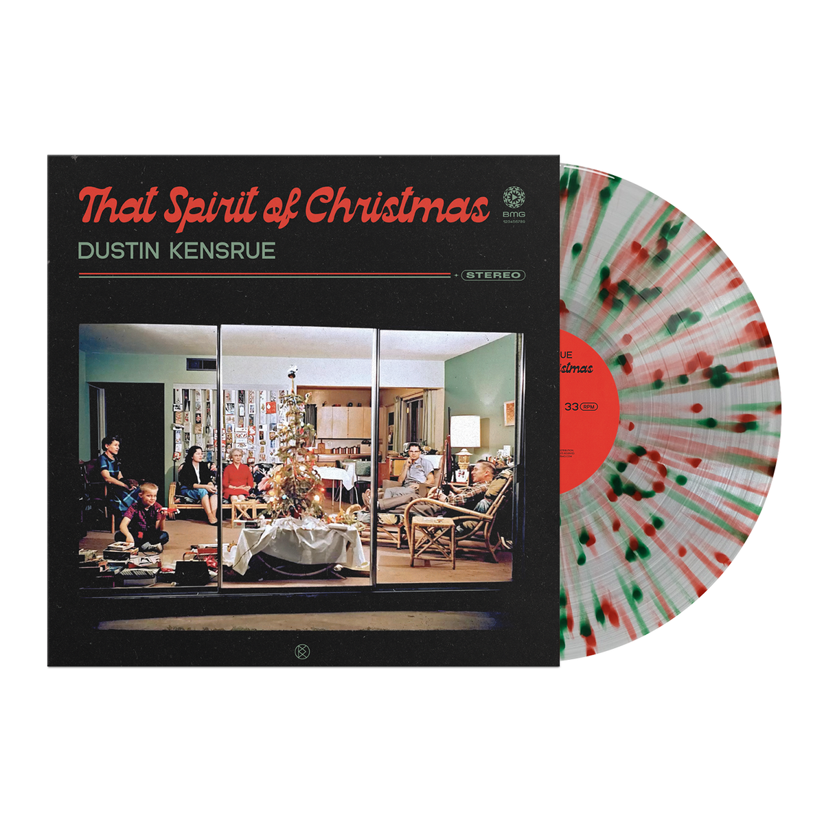 PRE-ORDER: Dustin Kensrue "That Spirit of Christmas" LP (Clear/Red/Green Splatter Vinyl)