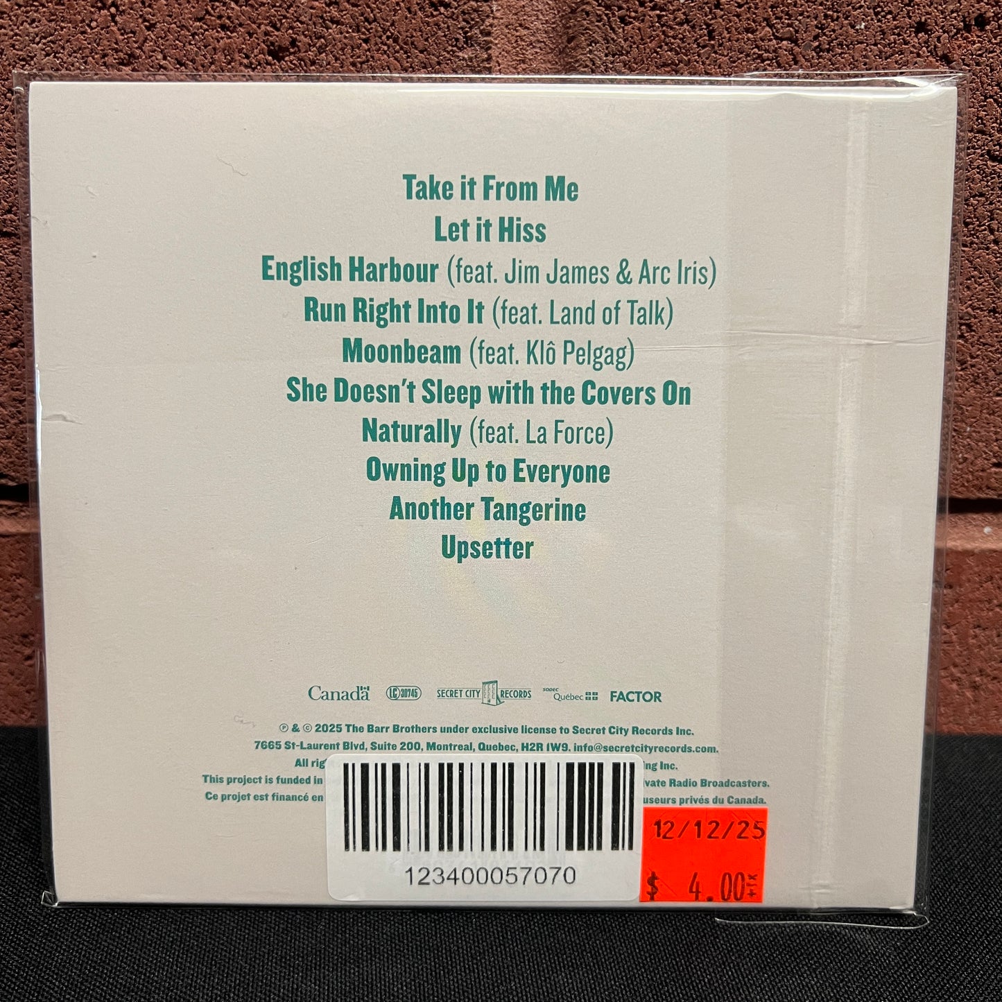 Used CD: The Barr Brothers "Let It Hiss" CD