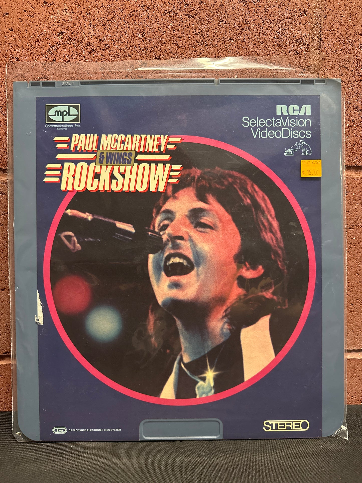 Used Video Disc: Paul McCartney and Wings "Rockshow" RCA SelectaVision Video Disc