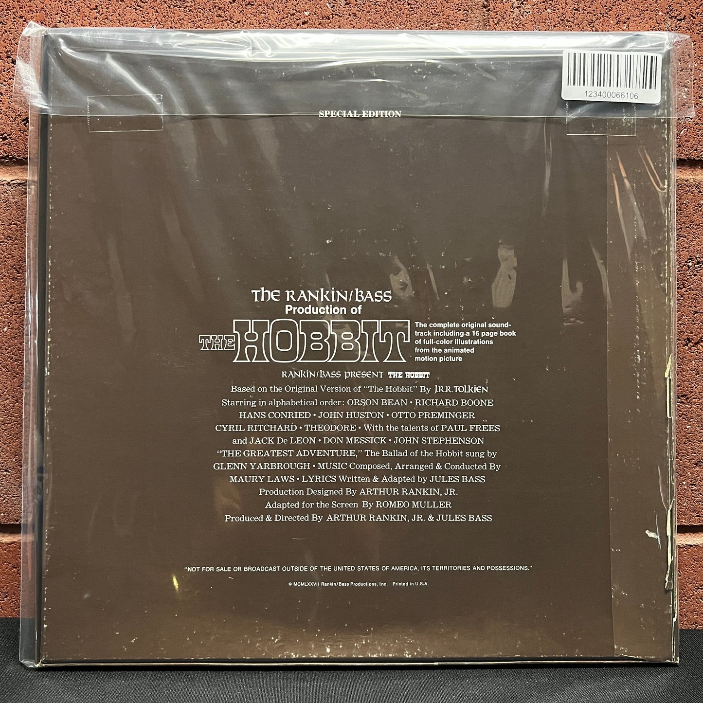 Used Vinyl: V/A - "The Hobbit (The Complete Original Soundtrack)" 2xLP Box Set (1977 Press - With Booklet & Iron-On Insert)