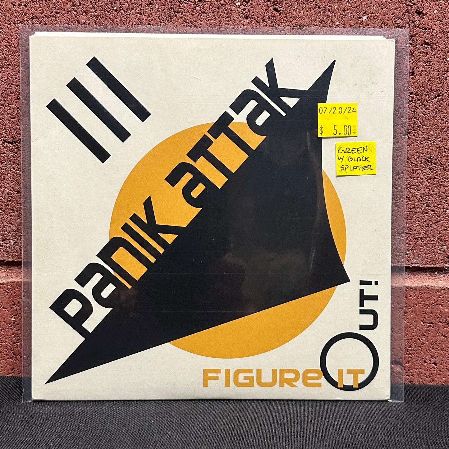 Used Vinyl: Panik Attak / Intensives "Panik Attak / Intensives" 7" (Green with black splatter vinyl)