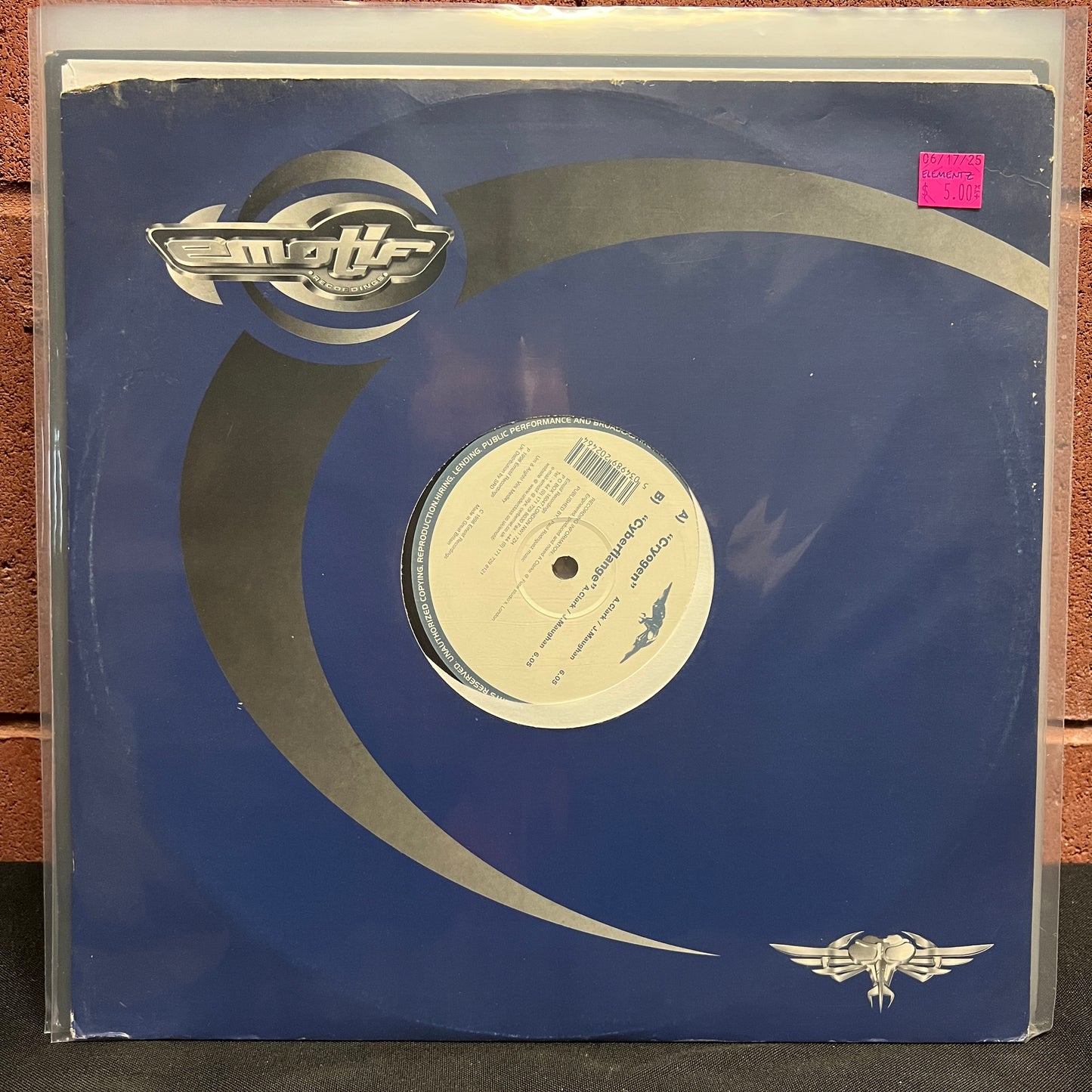 Used Vinyl: Elementz Of Noize "Cryogen / Cyberflange" 12"