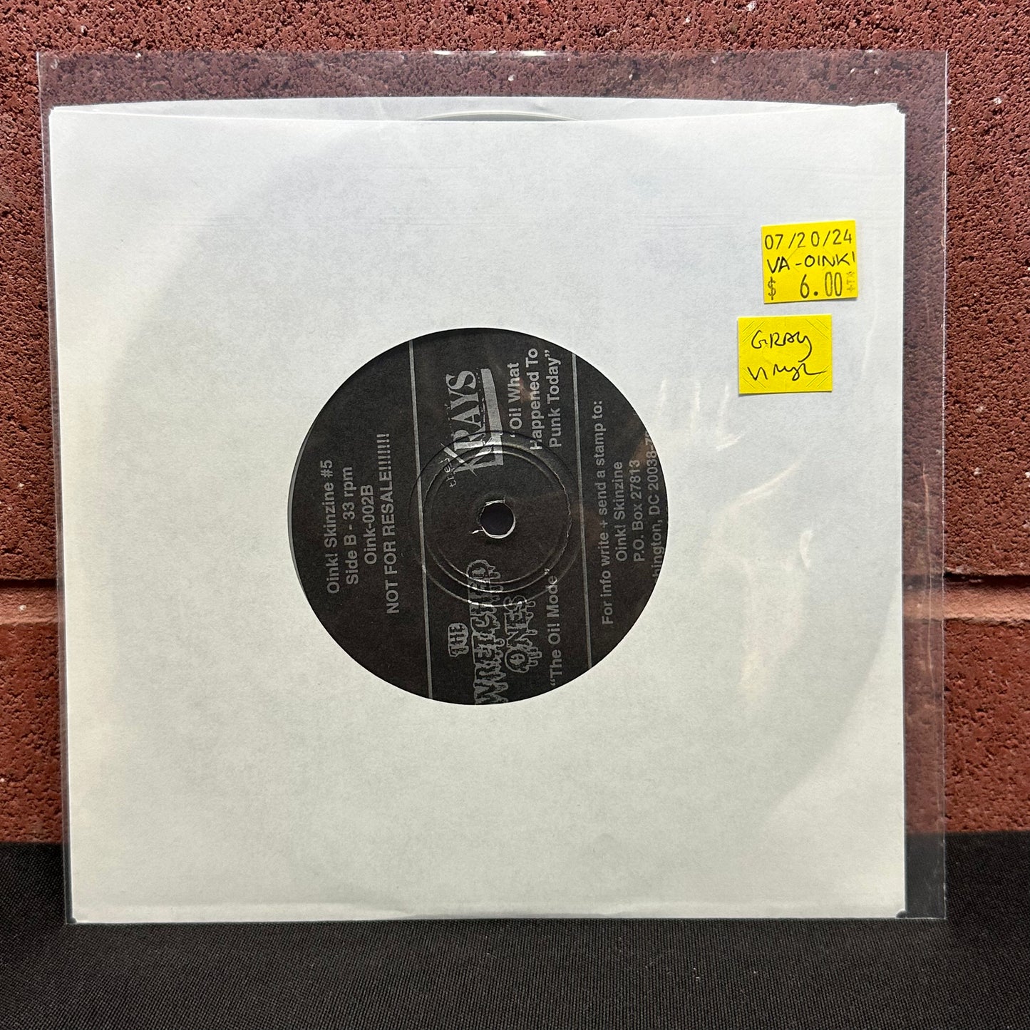 Used Vinyl: The Lager Lads / Infiltrators / The Wretched Ones / The Krays "Oink! Skinzine # 5" 7" (Gray vinyl)