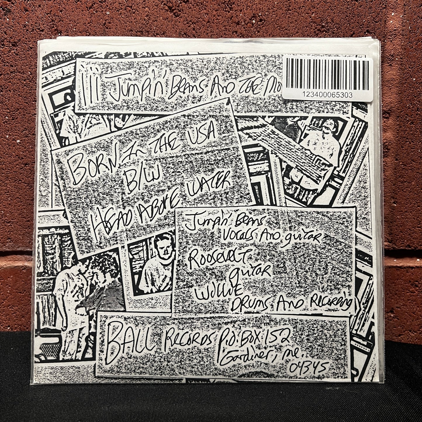 Used Vinyl: Jumpin' Beans And The Moustaches "Born In The USA / Head Above Water" 7" (Red Vinyl)