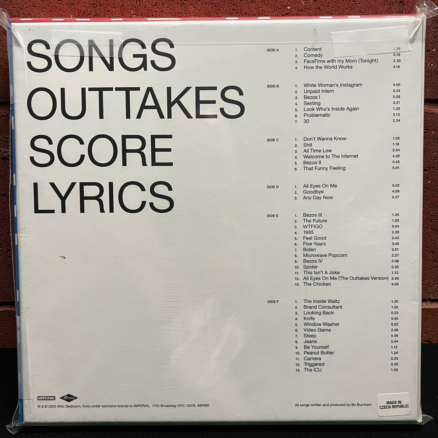 Used Vinyl: Bo Burnham "Inside" 3xLP Box Set (2022 Press - Color Vinyl - Sealed)