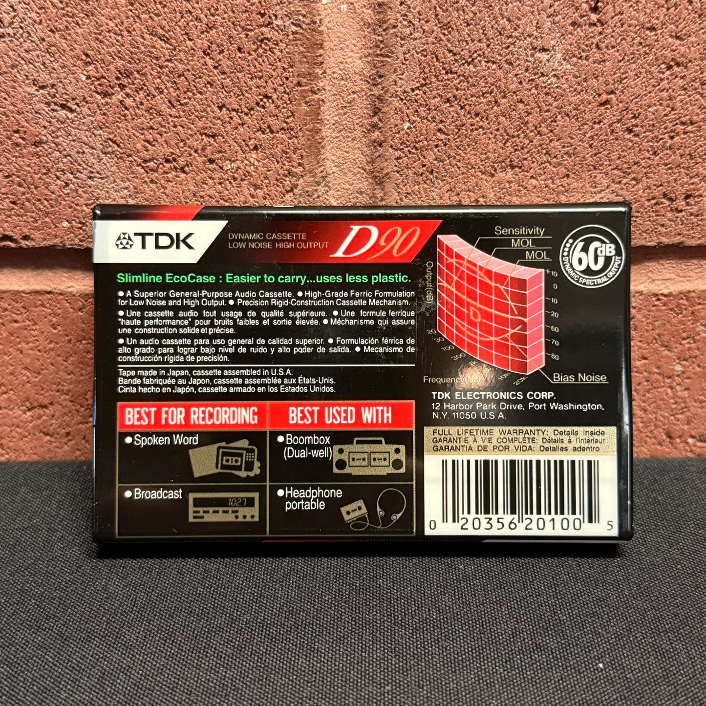 TDK D-90 High Output Blank Audio Cassette Tape